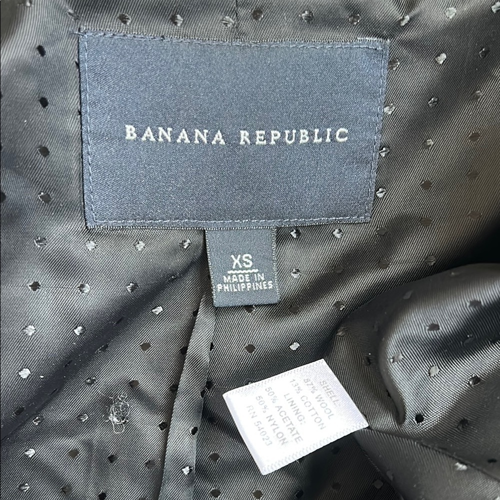 Black & White Banana Republic Houndstooth Jacket, XS - Picture 3 of 5